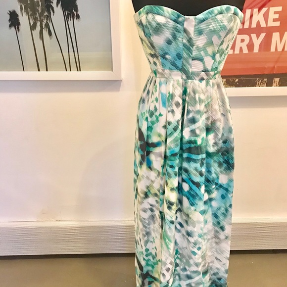 Parker Dresses & Skirts - Parker Bayou Silk Strapless Evening Dress Sz S